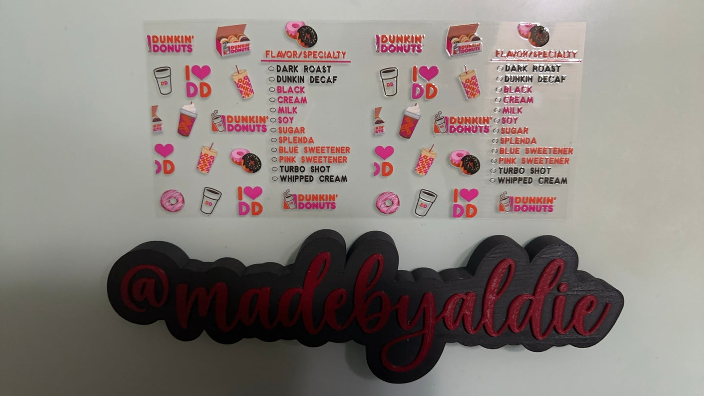 dunkin menu