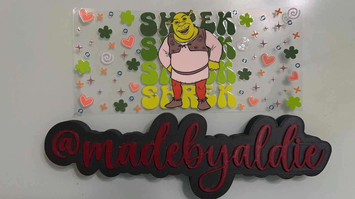 shrek w hearts, flowers & sparkles