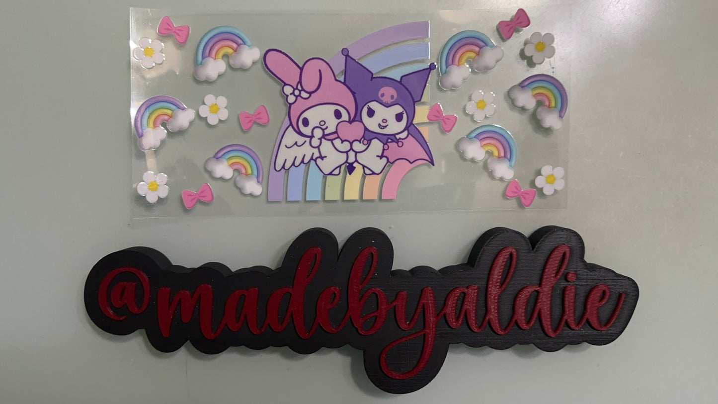 my melody & kuromi w rainbows