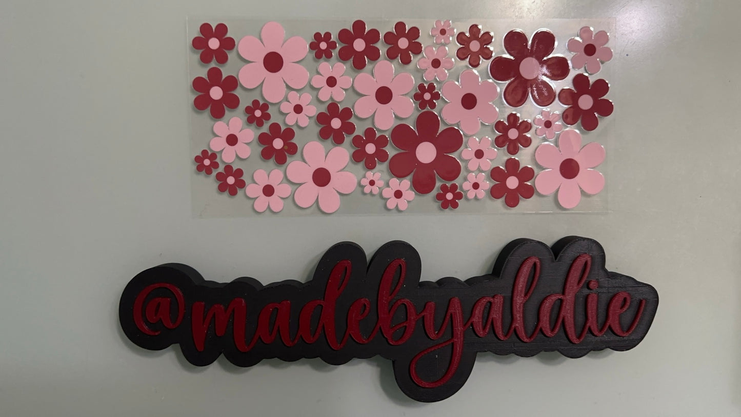 pink & burgundy flowers