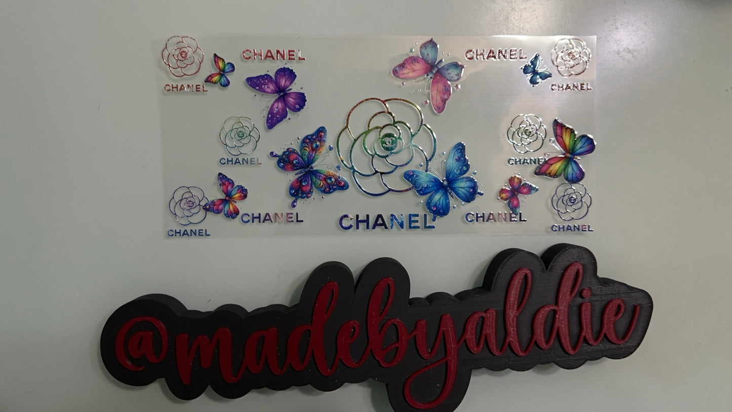 rainbow chanel w butterflies