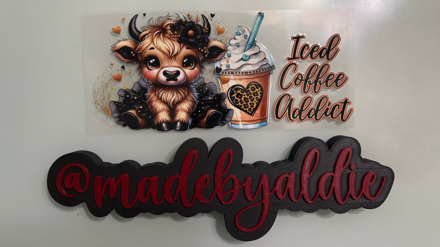 highland cow - iced coffee addict
