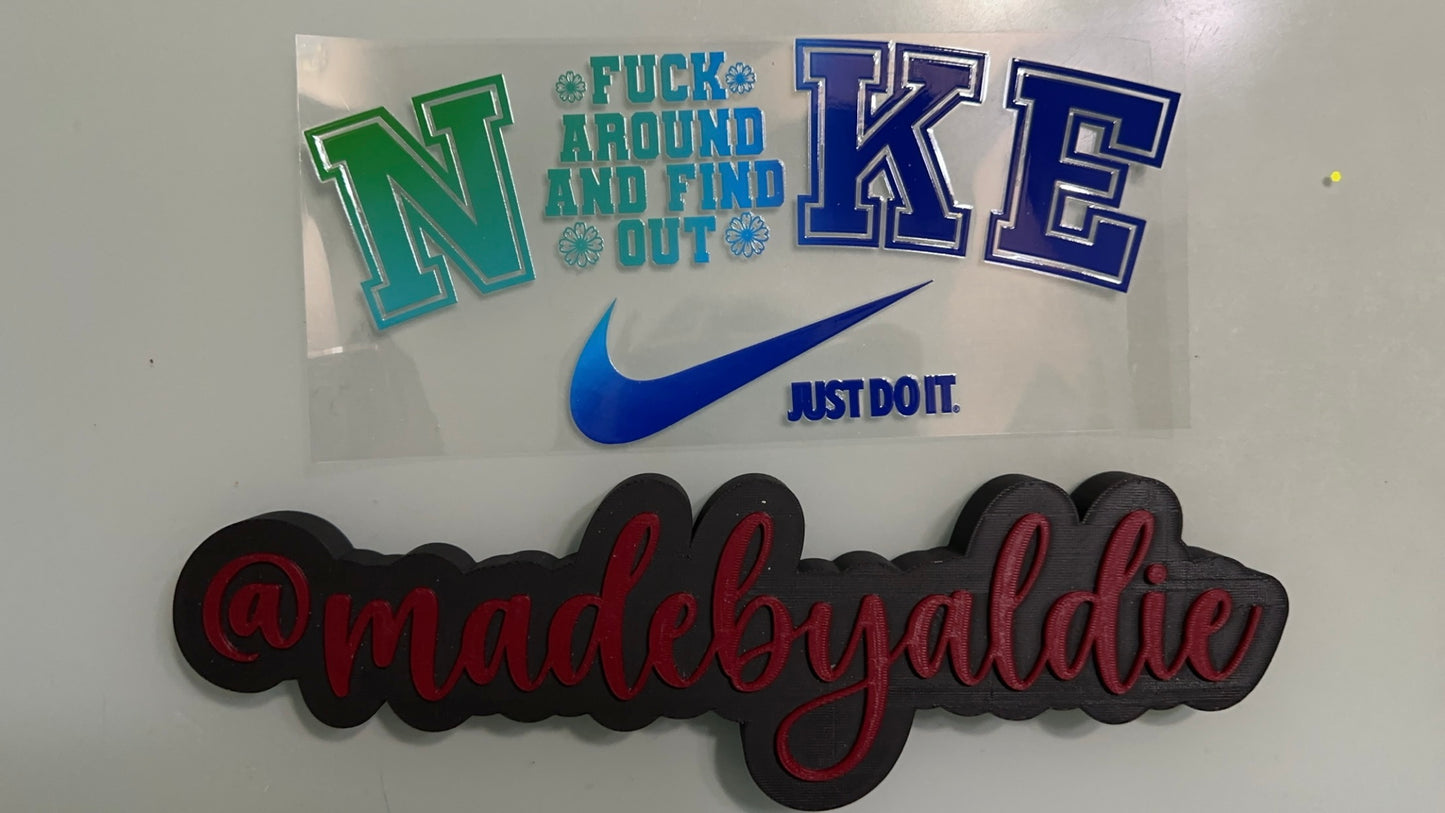 green to dark blue nike f around & find out