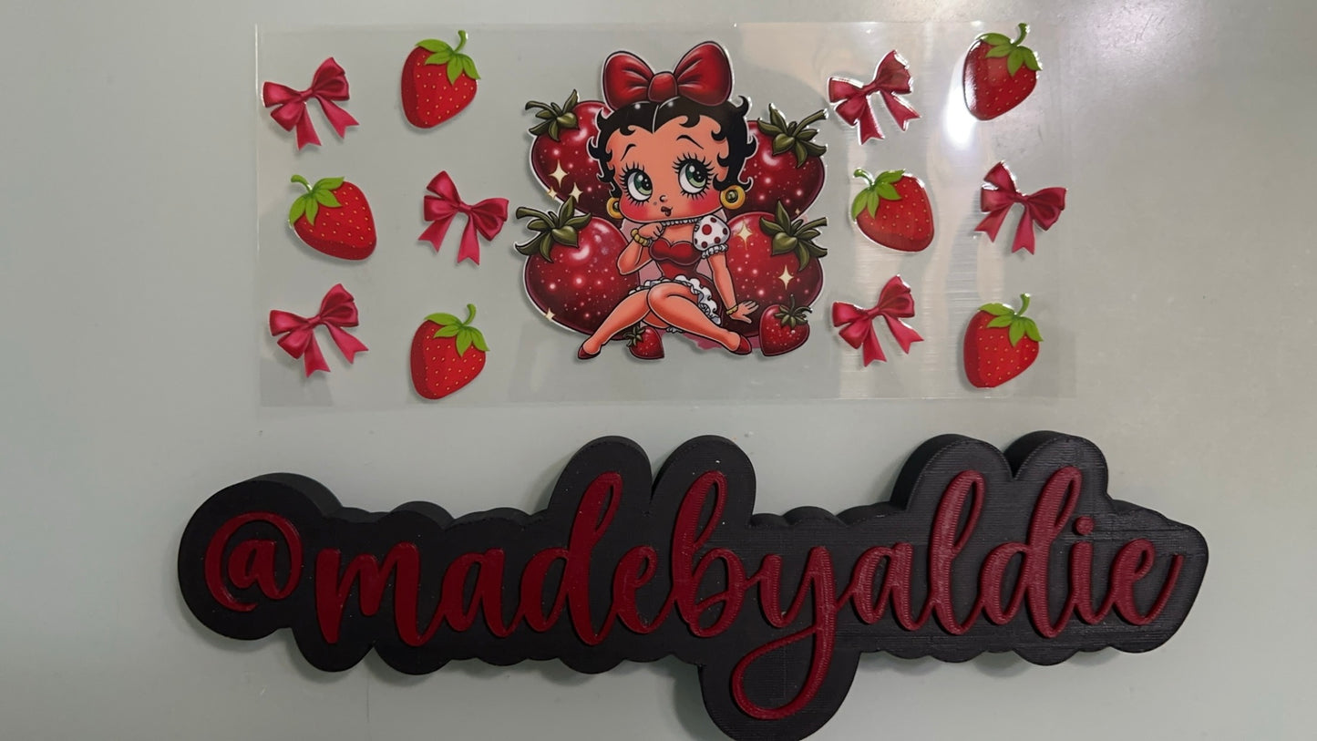 betty boop w strawberries & bows
