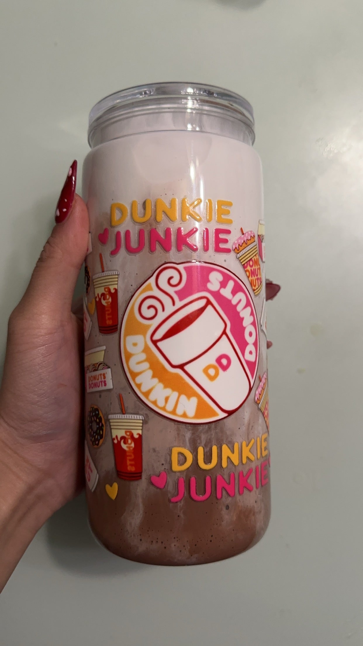 20oz acrylic dunkin iced latte