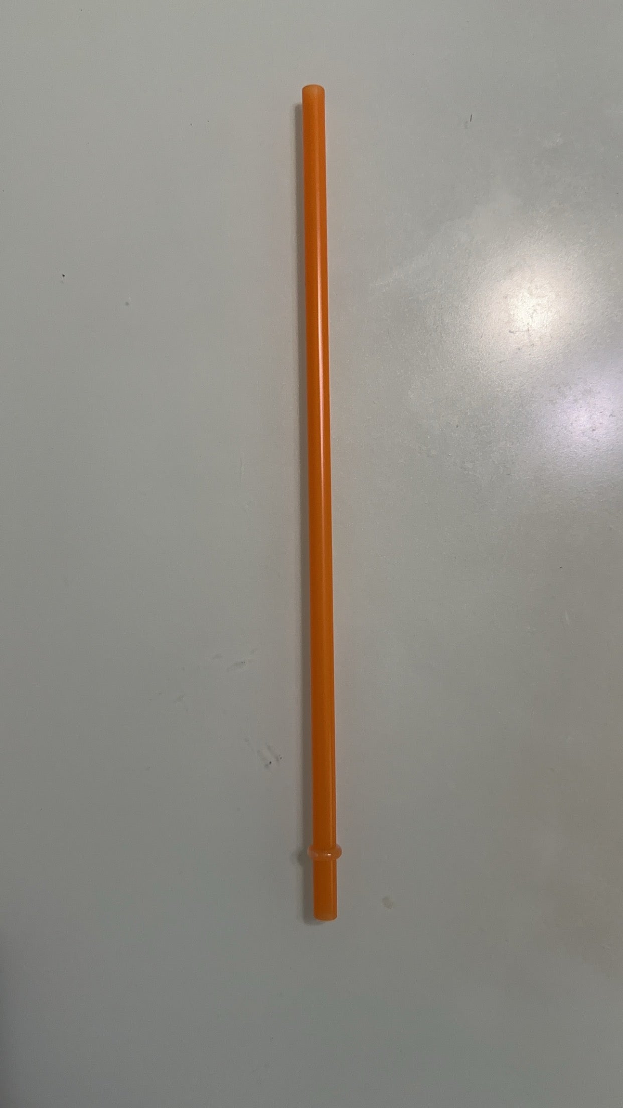 10" orange plastic straw