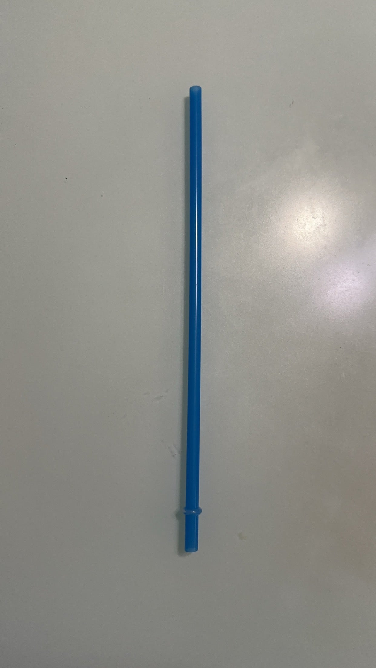 10" blue plastic straw