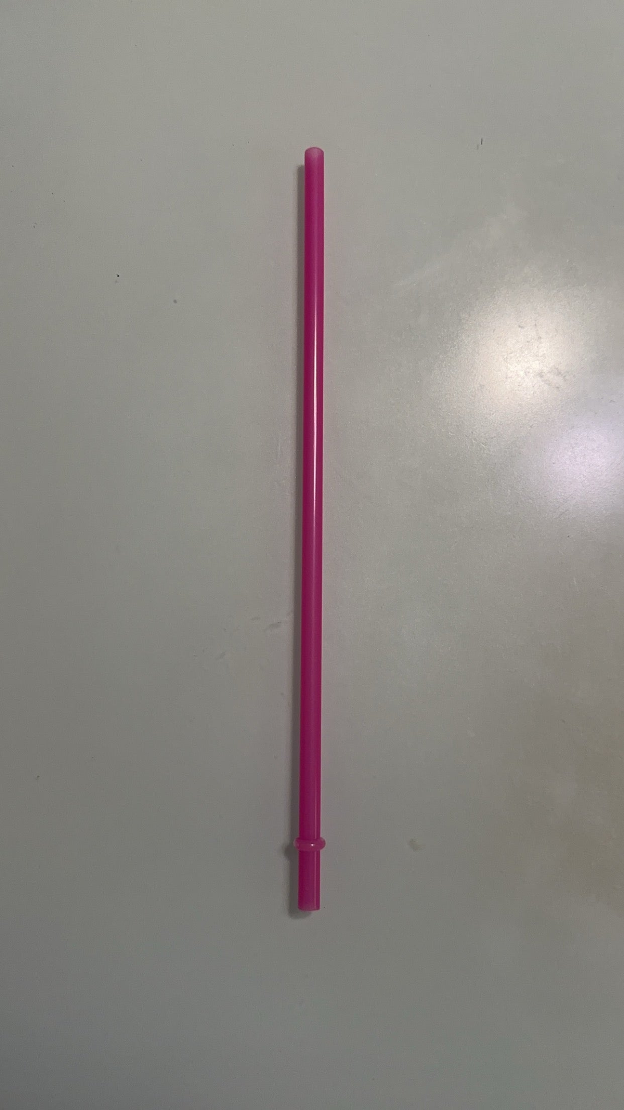 10" pink plastic straw