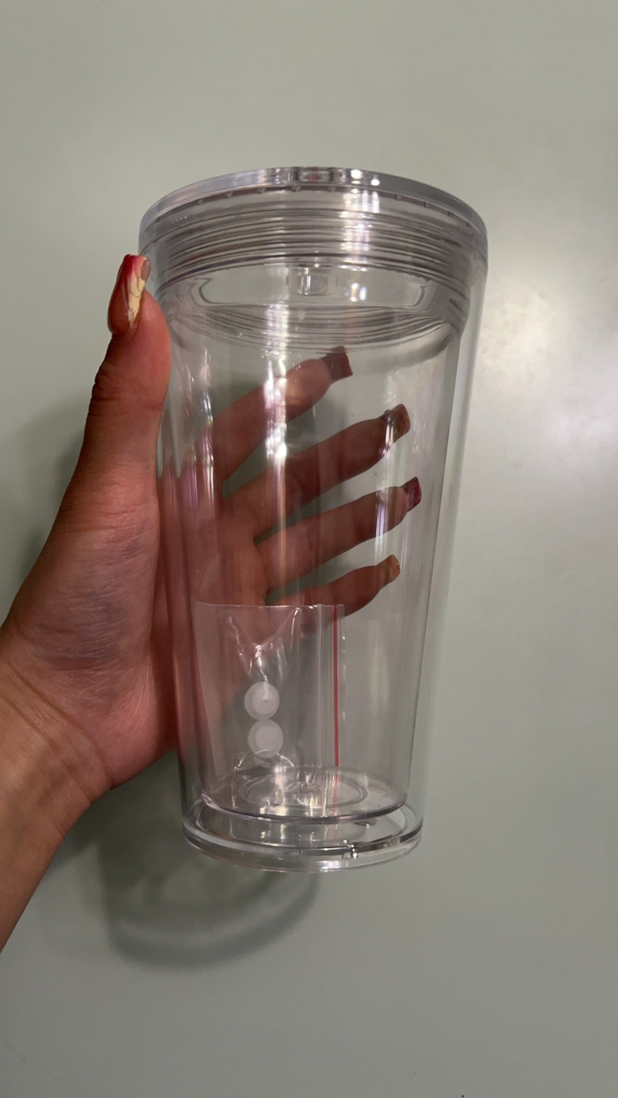 16oz wide acrylic snowglobe