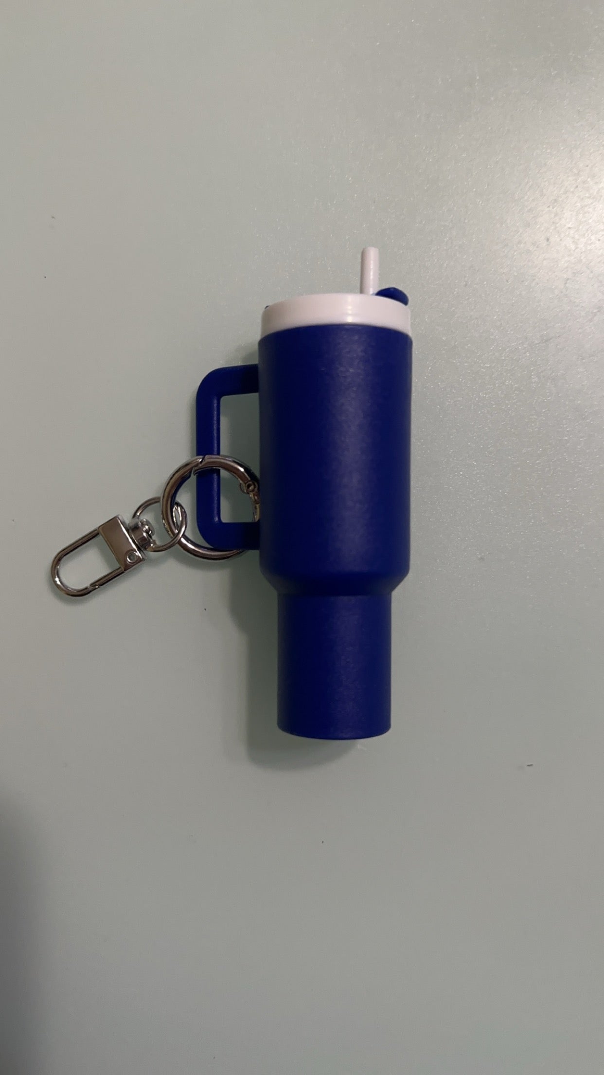 dark blue mini tumbler keychain