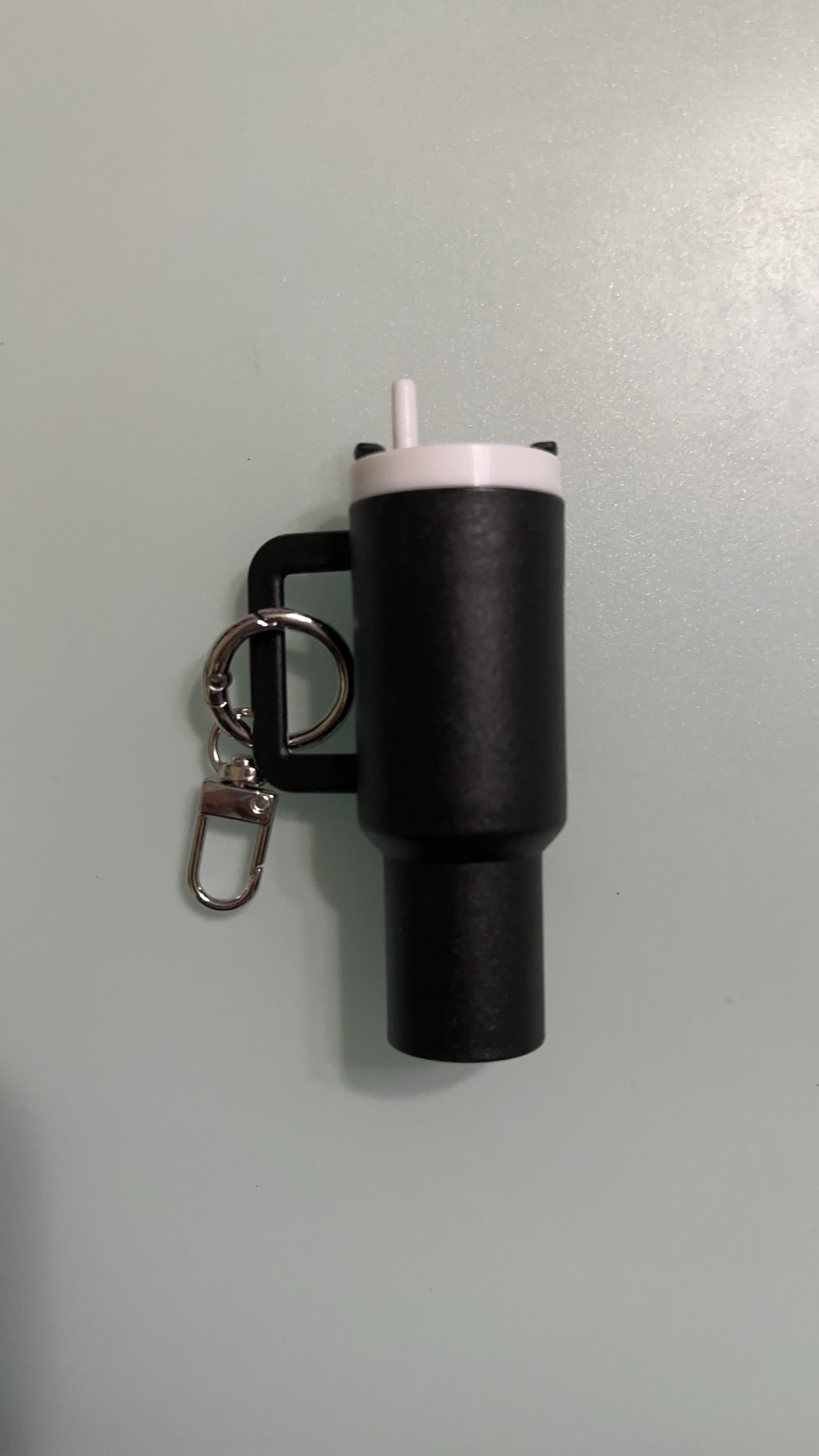 black mini tumbler keychain