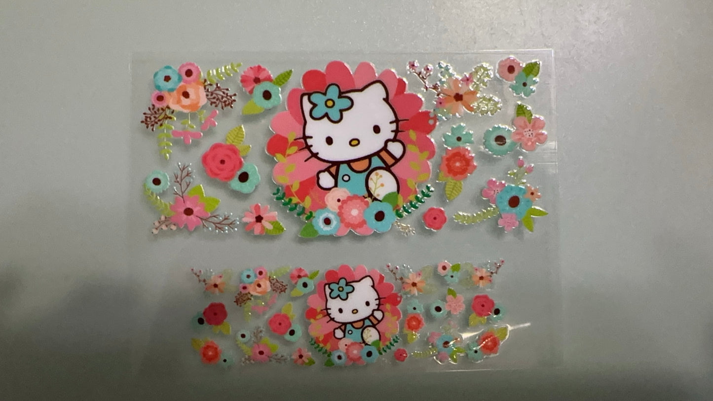 hello kitty & flowers mini keychain wrap