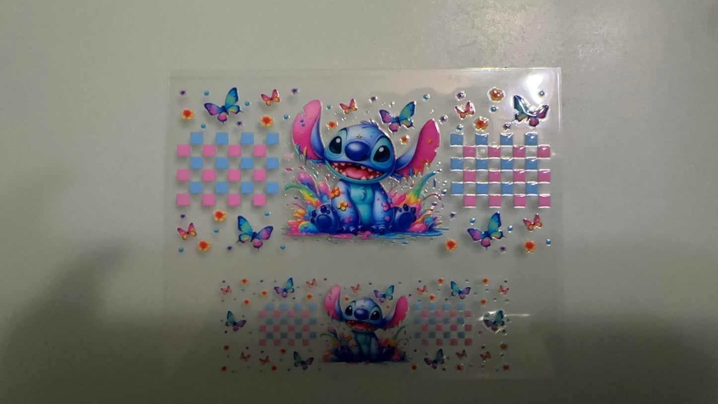 stitch & butterflies mini keychain wrap