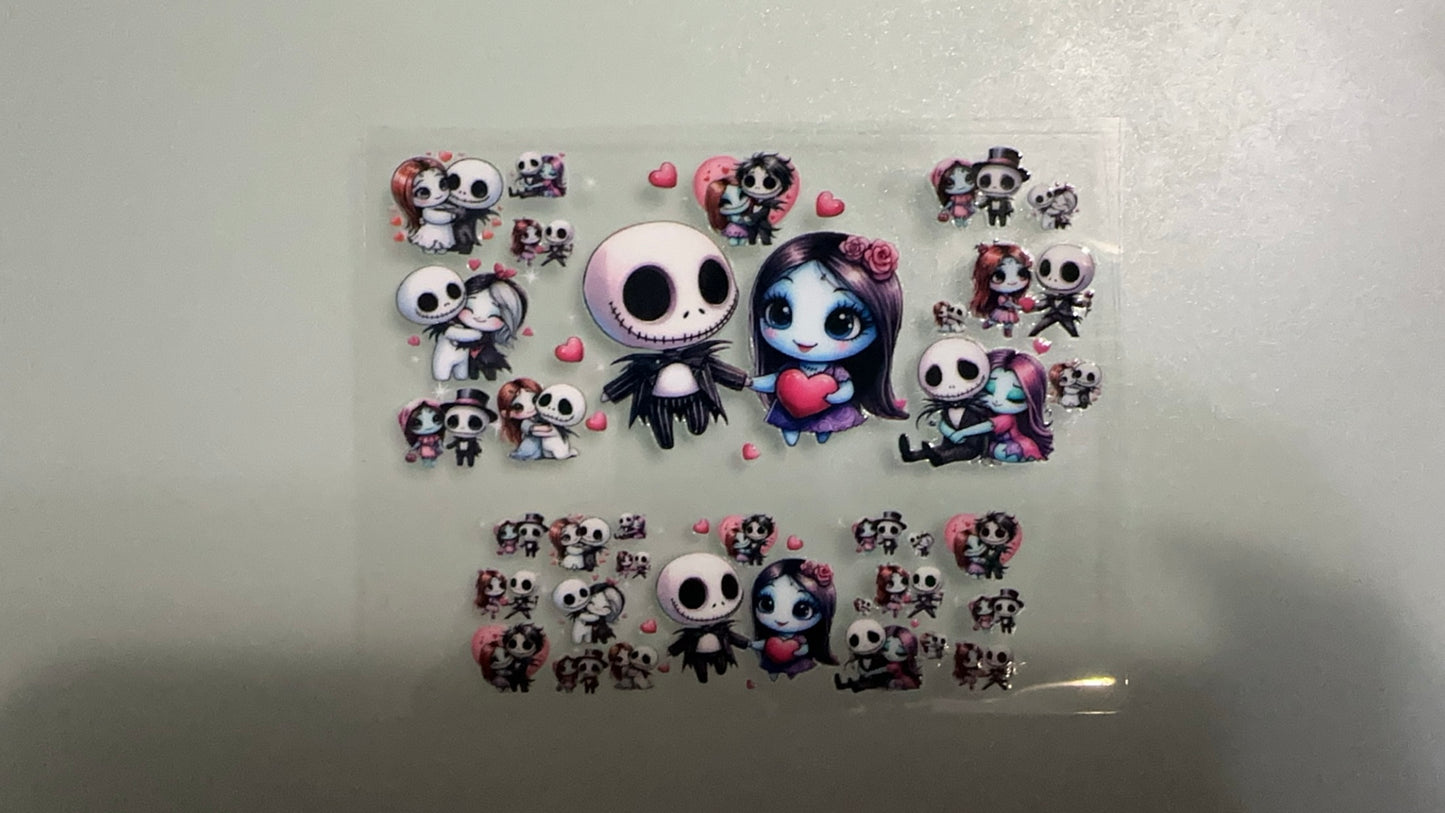 cartoon jack & sally mini keychain wrap