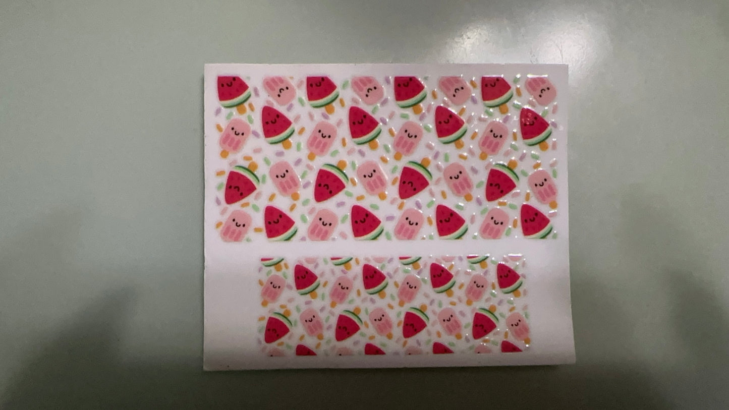 watermelons & popsicles mini keychain wrap