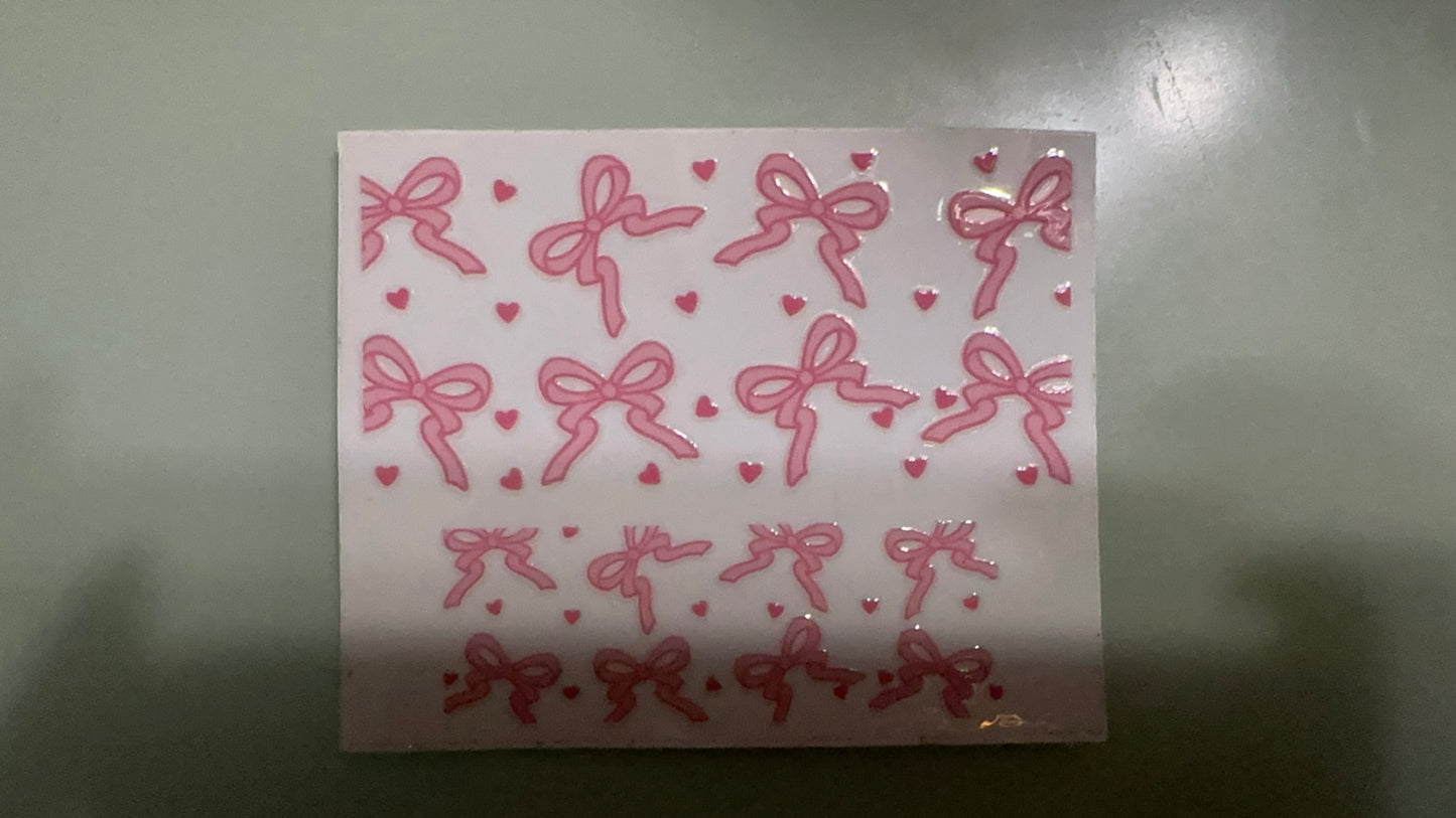 bows & hearts mini keychain wrap