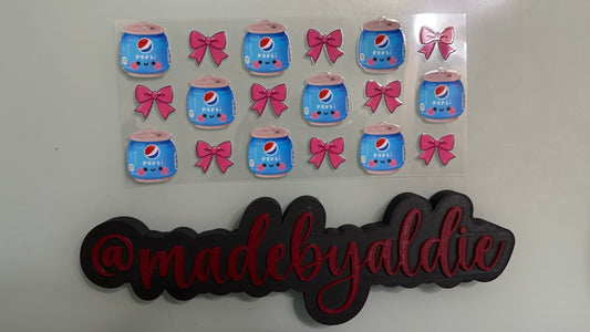 mini pepsi w flowers