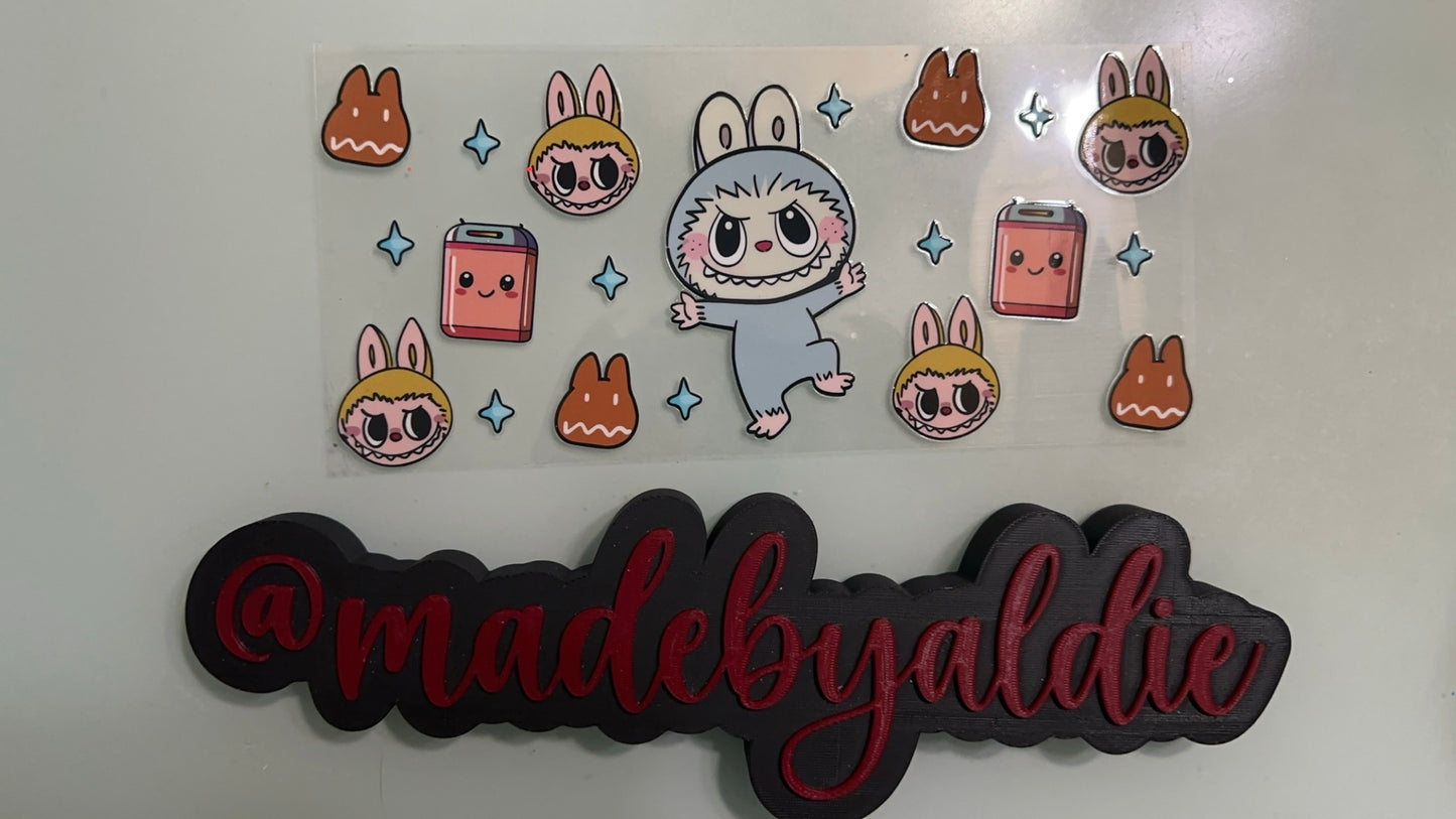 labubu w blue sparkles