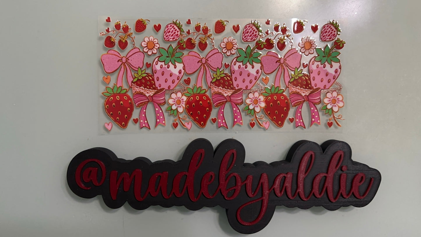 strawberries, hearts & bows