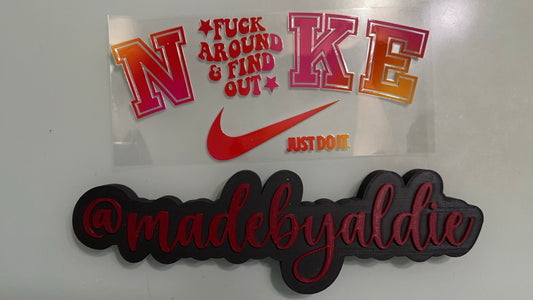 pink to orange nike f around & find out