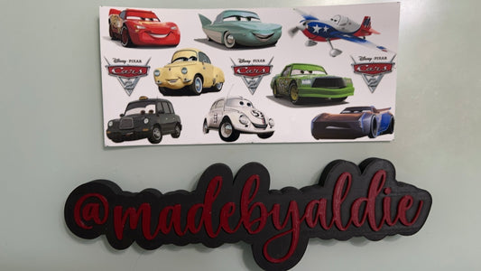 cars 2 character & logo