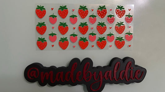 red & pink strawberries