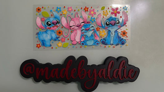 angel & stitch w flowers