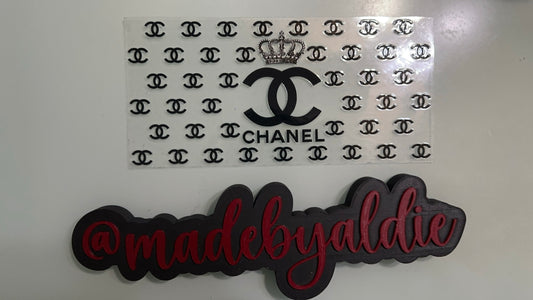 black chanel w crown