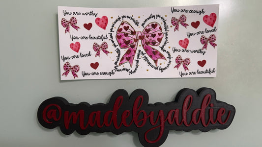 pink bow & affirmations