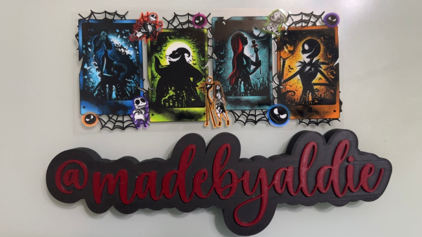 nightmare before christmas w neon portraits