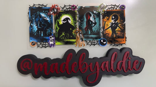 nightmare before christmas w neon portraits