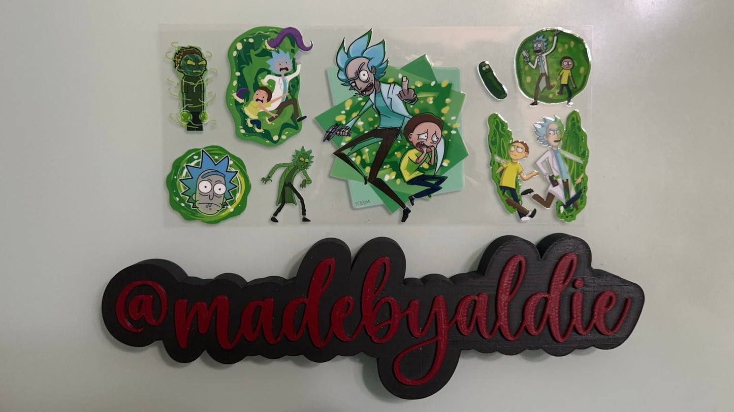 rick & morty coming out of portal