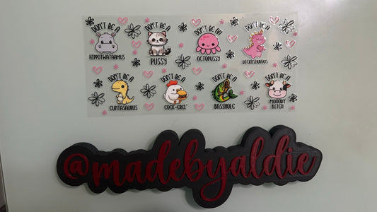 “don’t be” swears