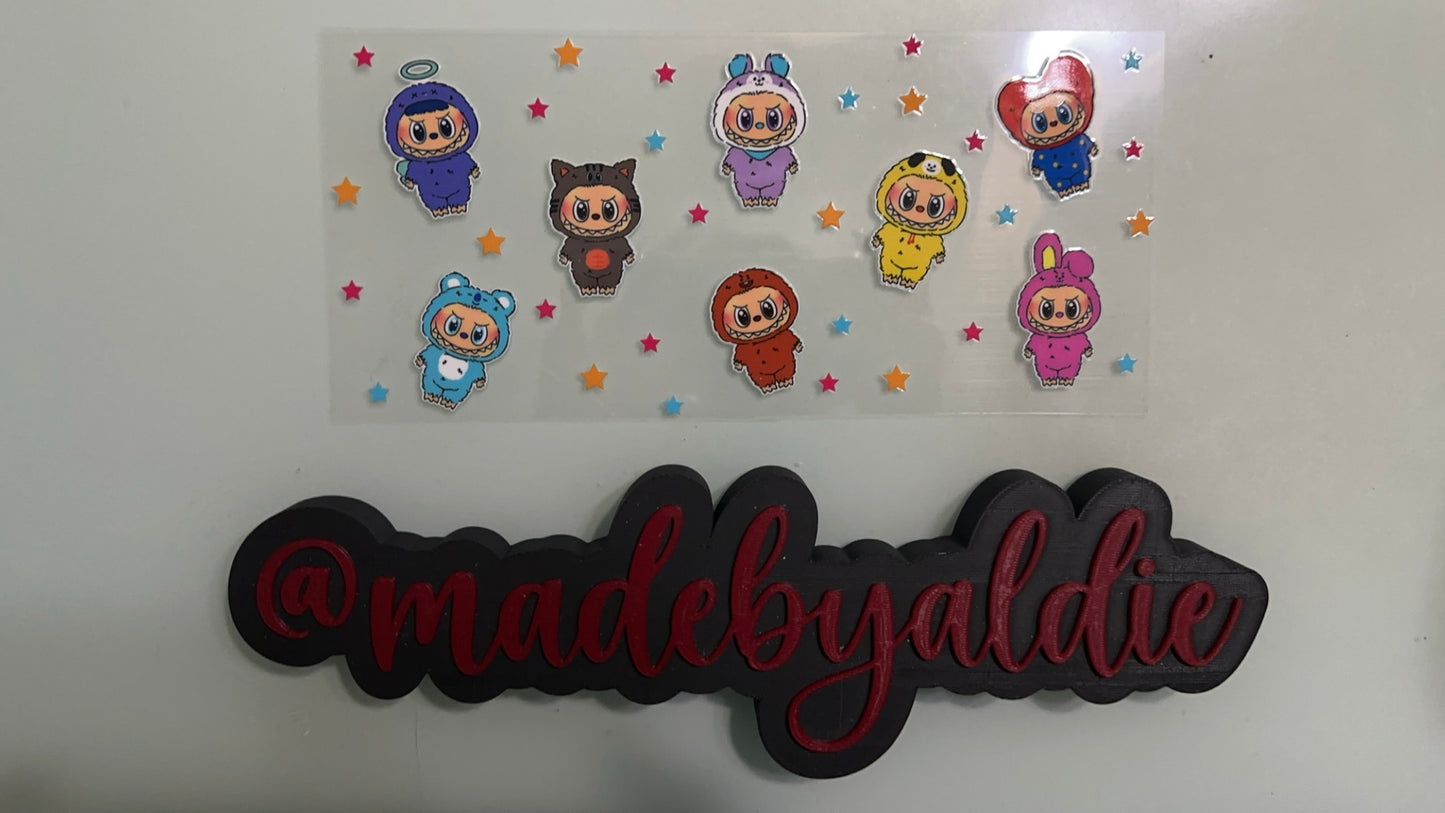 labubu w red, yellow & blue stars