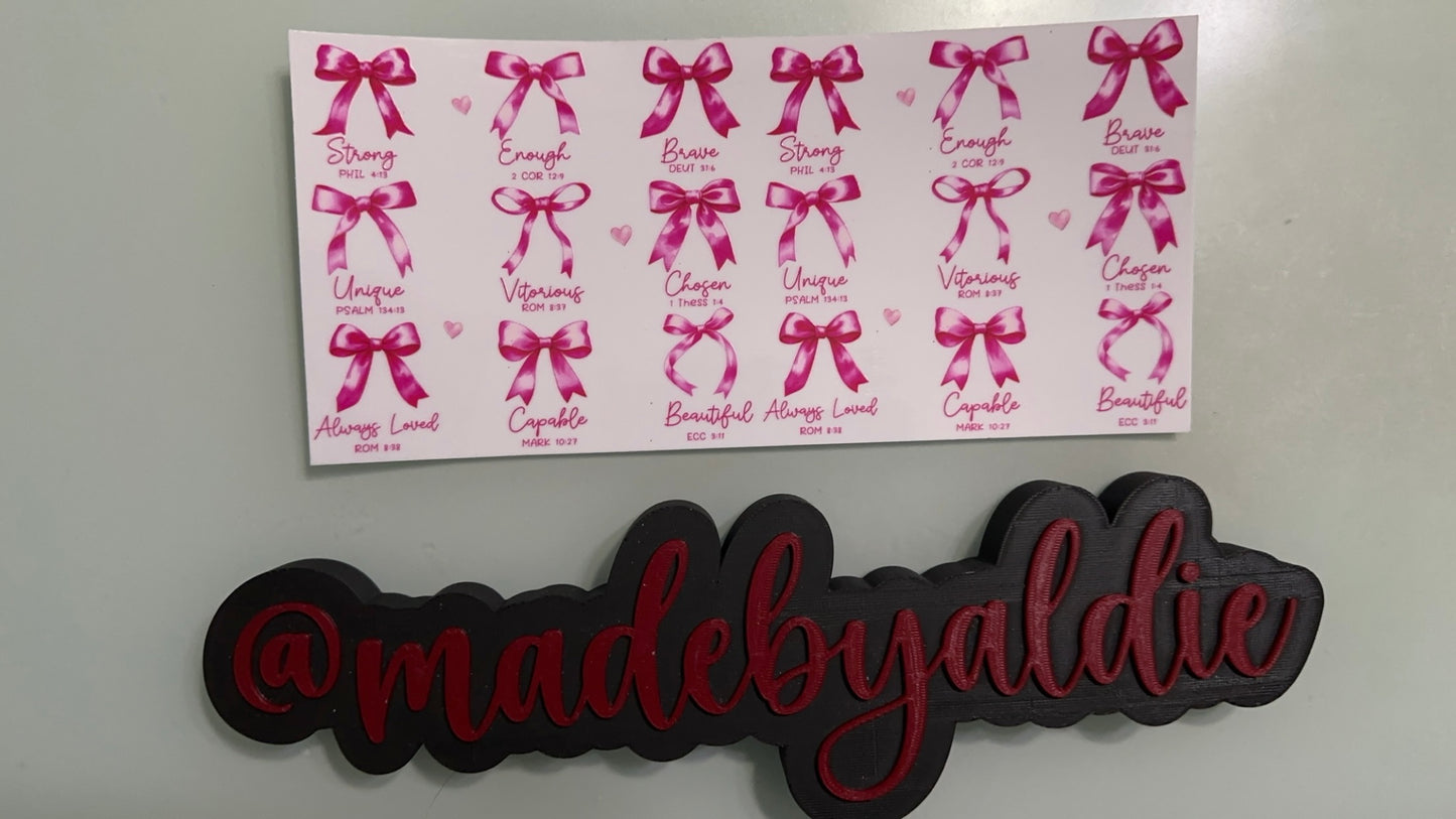 bows & bible affirmations