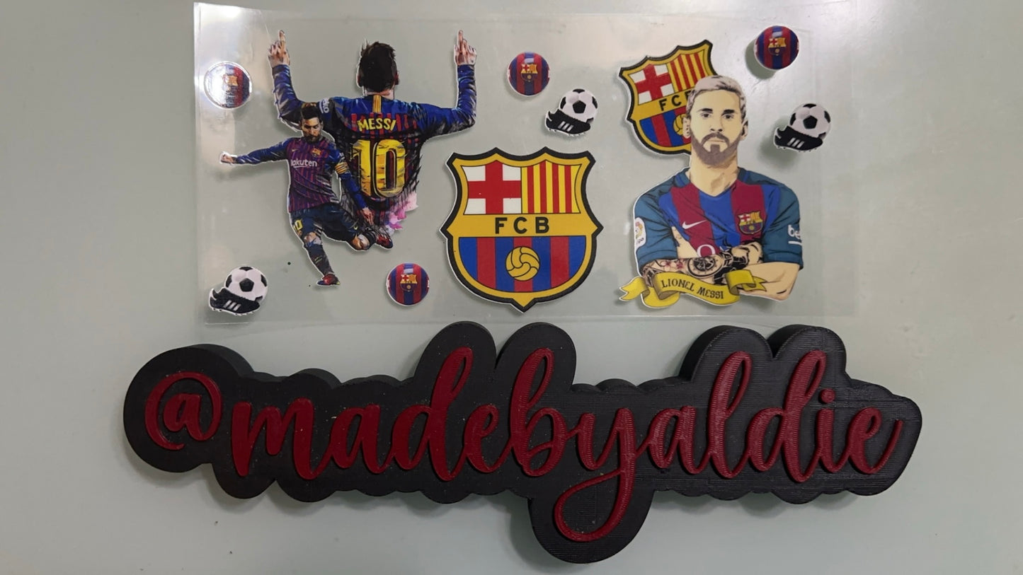 messi w soccer balls & shoes