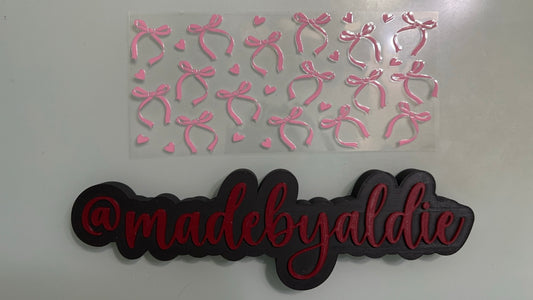 pink bows & hearts
