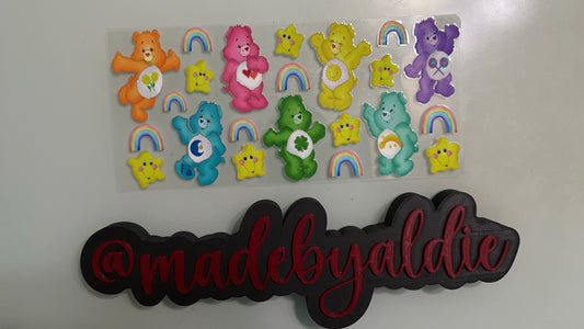 carebears w rainbows & stars