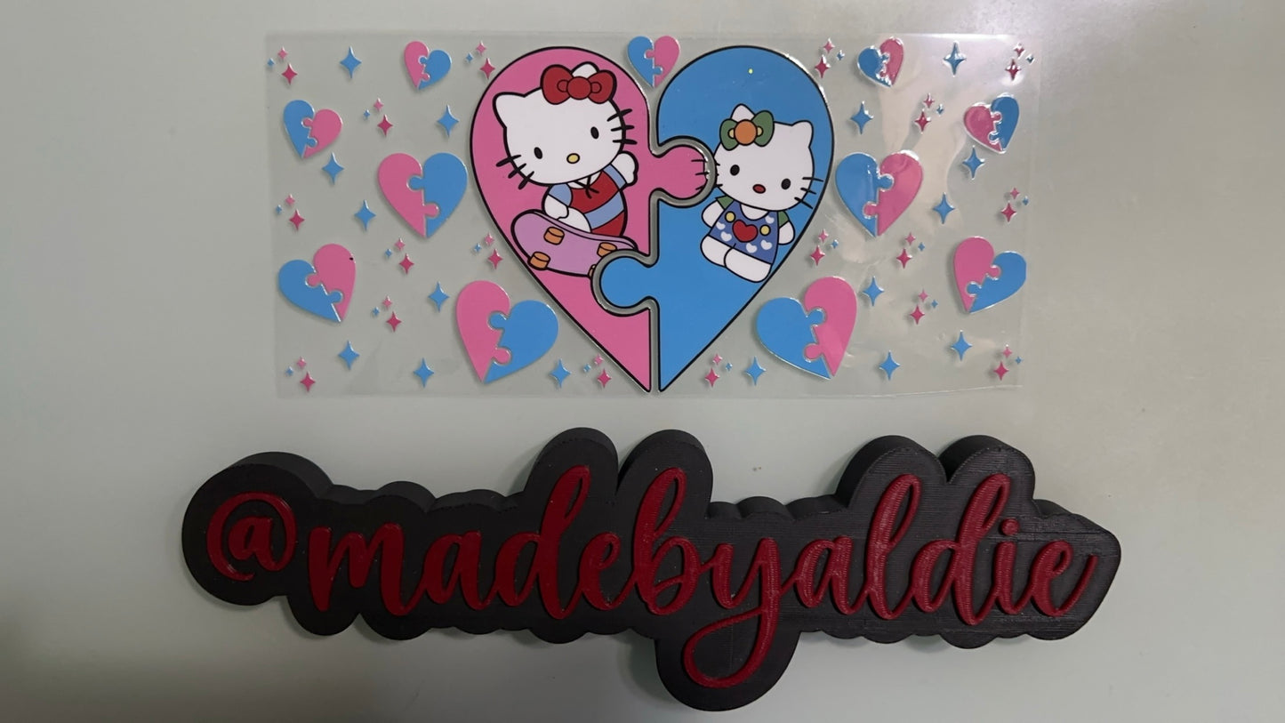 pink & blue hello kitty