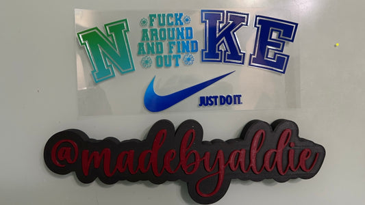 green to dark blue nike f around & find out