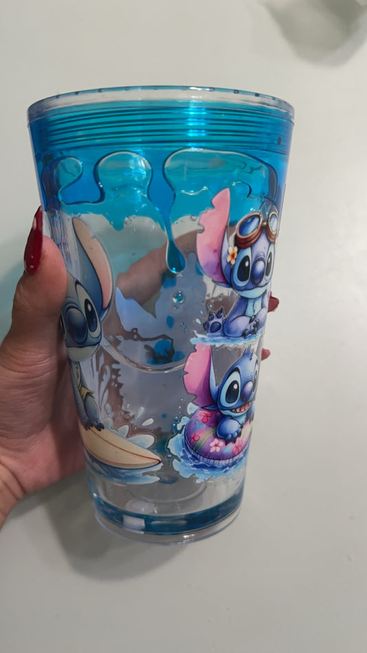 16oz wide acrylic lava drip stitch