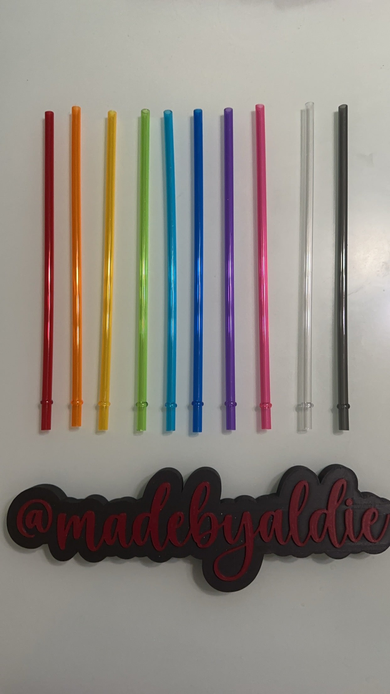 10.5” plastic straws