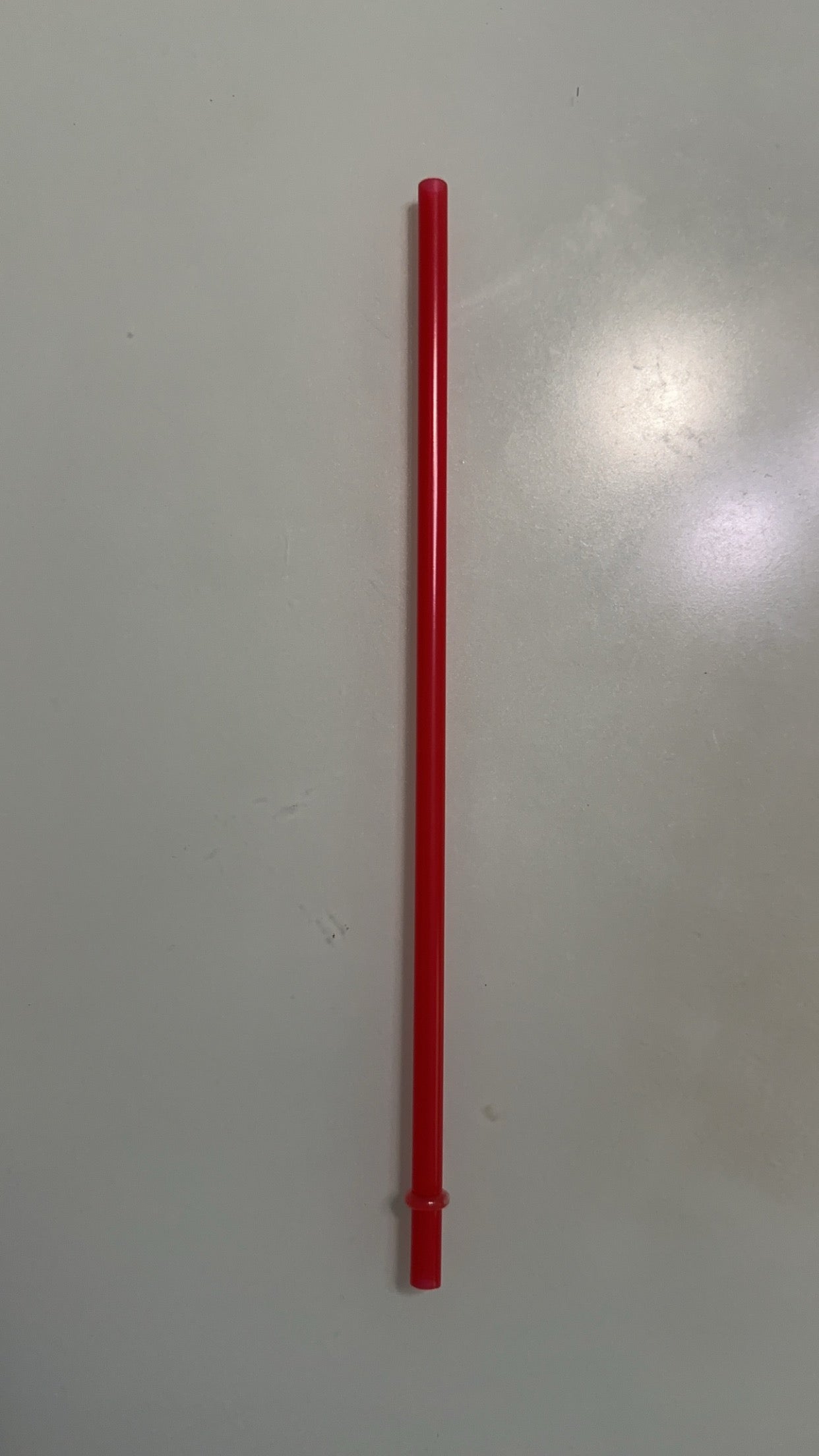 10" red plastic straw