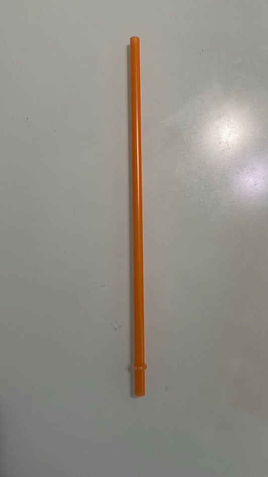 10" orange plastic straw