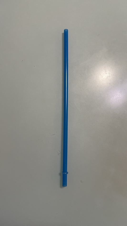 10" blue plastic straw