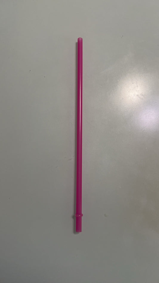 10" pink plastic straw