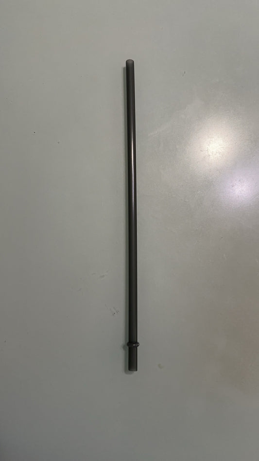 10" black plastic straw
