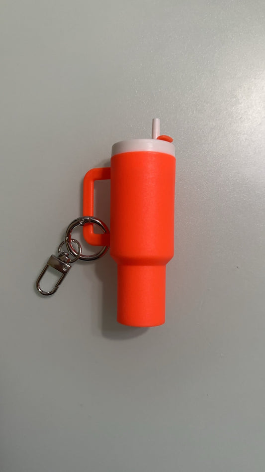 orange mini tumbler keychain