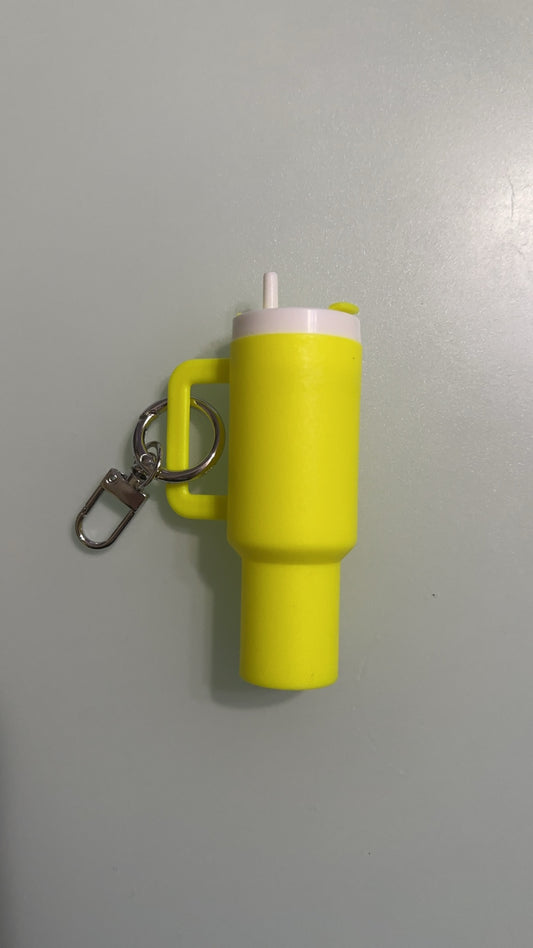 yellow mini tumbler keychain