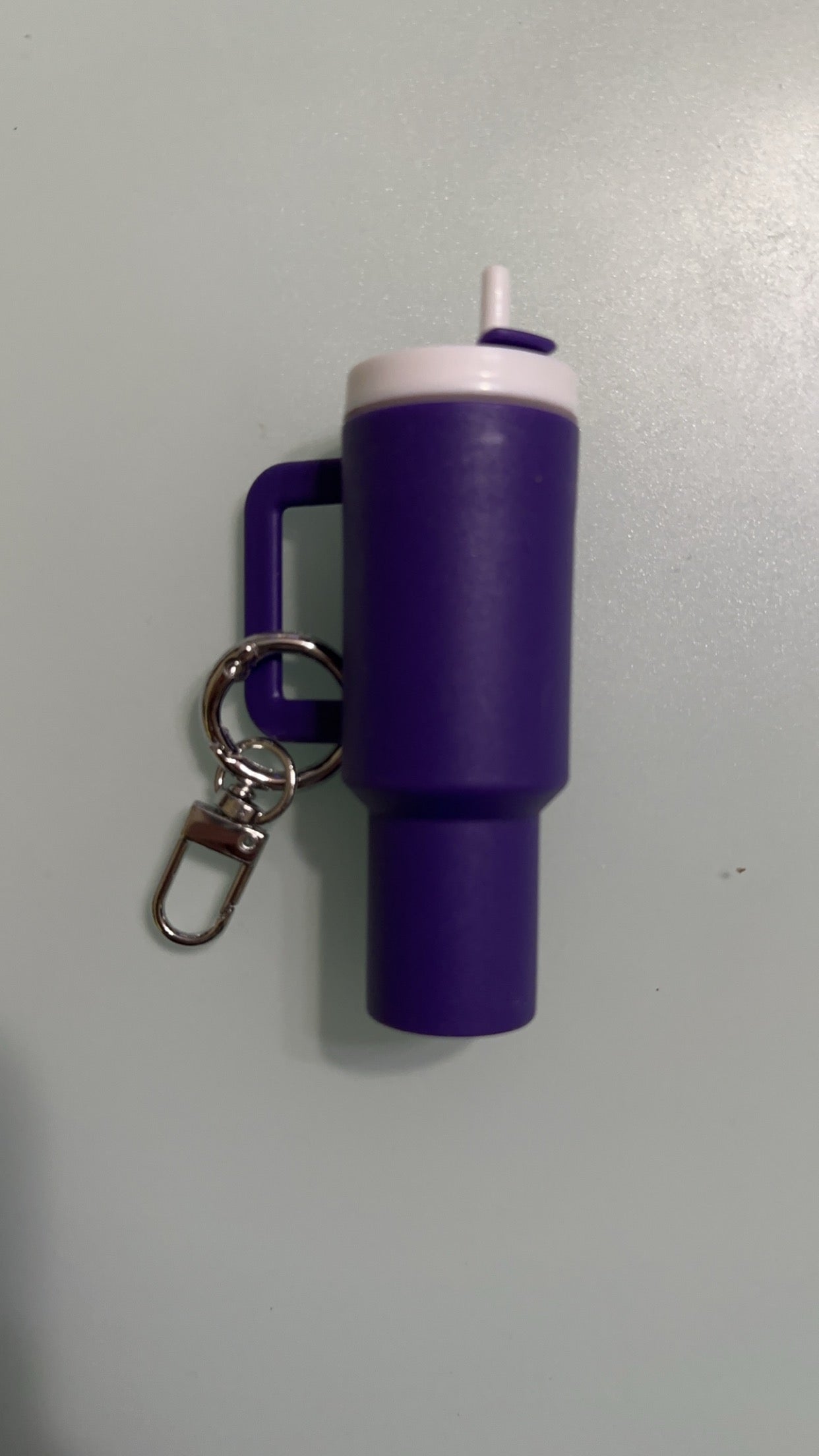 dark purple mini tumbler keychain